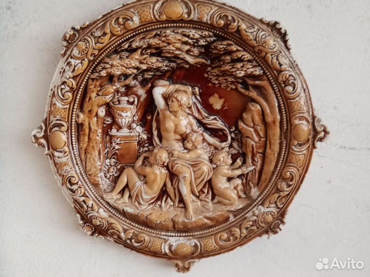 Настенное панно СССР гипс