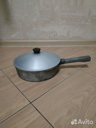 Сковорода-жаровня, дюралюминий СССР, d23см.1,8л