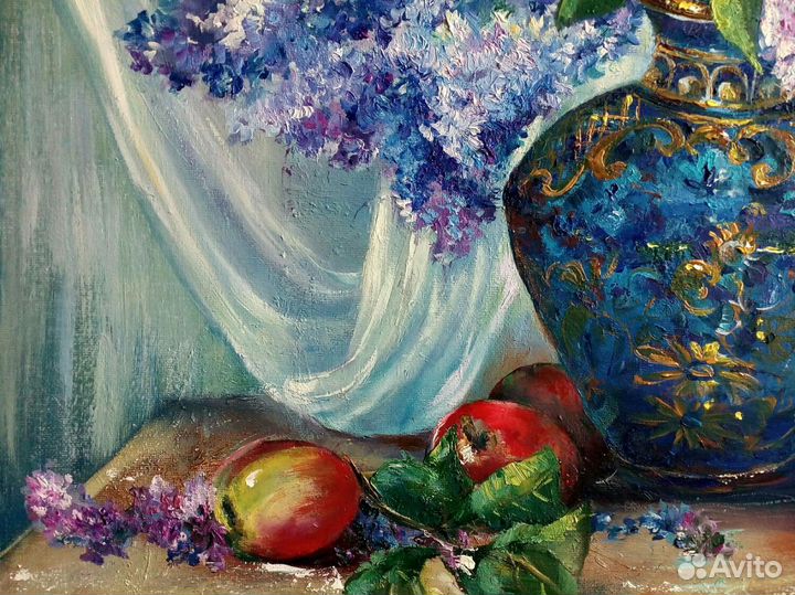 Сирень картина маслом на холсте