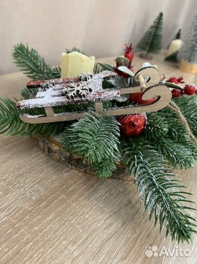 Подсвечник на спиле дерева