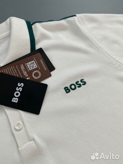 Мужское polo hugo boss белое