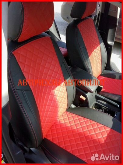 Чехлы Автопилот Volkswagen Golf 6 из экокожи Ромб