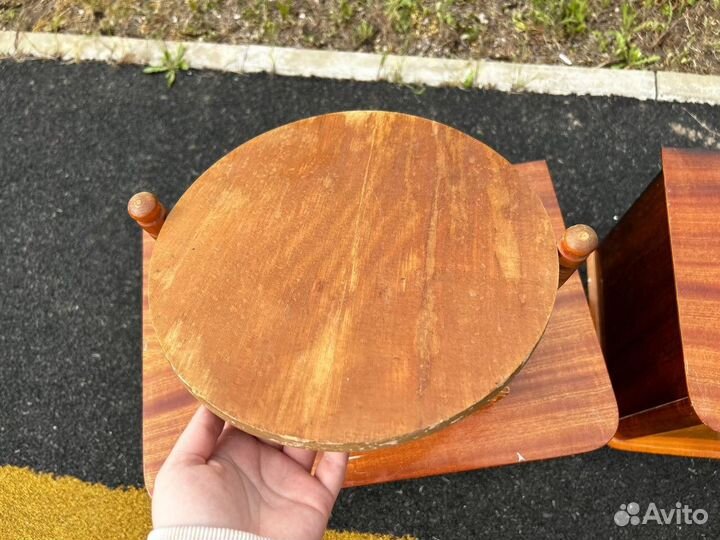 Зеркало старинное СССР 1960 г настольное винтажное