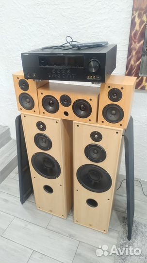 Ресивер yamaha hdmi spdif и JBL здоровые 250 мм ди