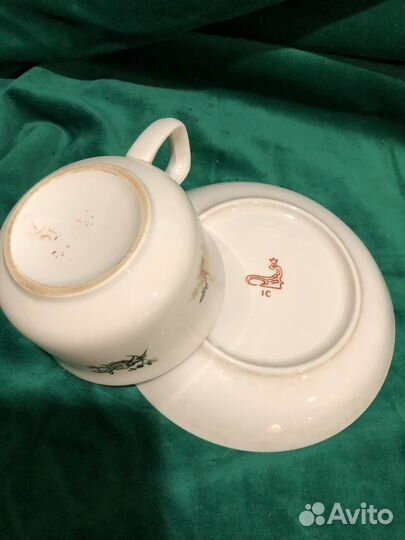 Чашка с блюдцем чайная пара СССР