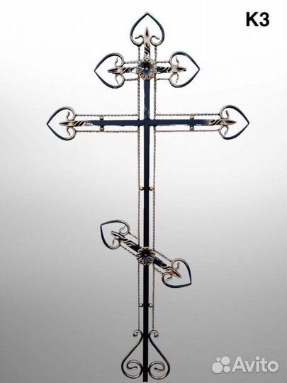 Крест на могилу кованый