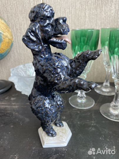 Фарфоровый пудель собака статуэтка Розенталь