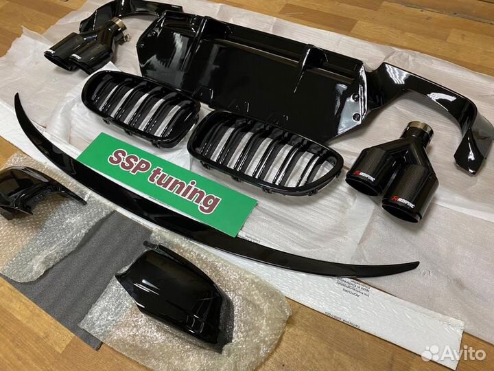 Сет на BMW F10 накладки/диффузор/спойлер