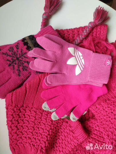 Шапка и шарф adidas оригинал