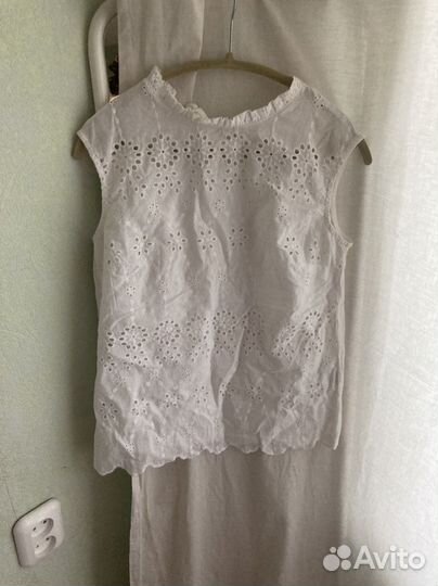 Блуза с вышивкой хлопок