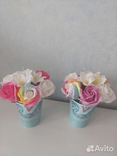 Букет из мыльных роз