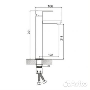 Смеситель для раковины Potato P10304S-2 сатин