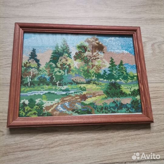 Картина вышитая крестом ручная работа