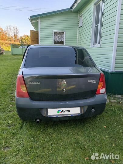 Renault Logan 1.6 МТ, 2009, битый, 155 000 км