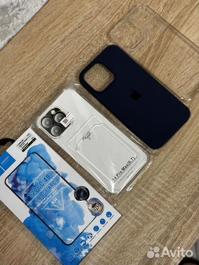 Чехол и стекло на айфон 14 pro max