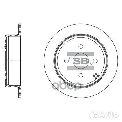 Диск тормозной задний Серия:HI-Q Диаметр:257мм