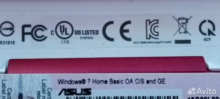 Ноутбук asus Eee PC 1025C