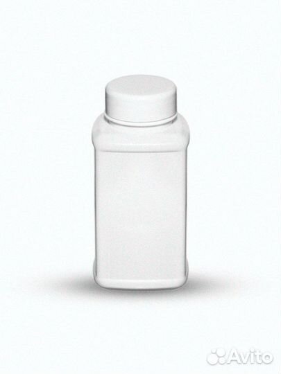 Банка пэт 200 мл белая с крышкой пластиковая