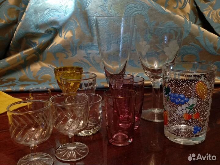 Рюмки хрустальные, стопки СССР остатки