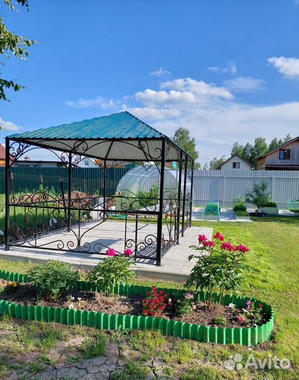 Беседка + мангал + печь с коптильней