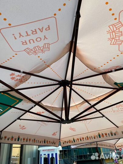 Зонт уличный для летнего кафе, ресторана, сада 3х3
