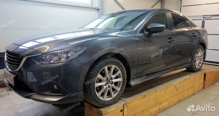 Накладки на пороги Mazda 6 GJ абс пластик