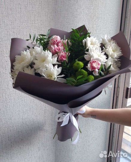 Букет Цветы Хризантемы