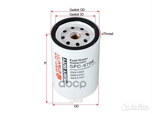 Фильтр сепаратора case IH SFC5708 SFC5708 Sakura