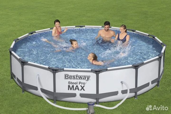 Бассейн Bestway 366*122, фильтр, лестница, тент