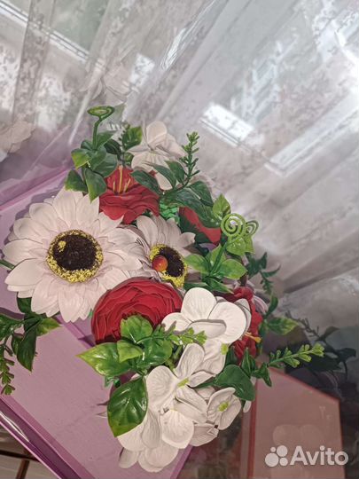 Букет из мыльных цветов