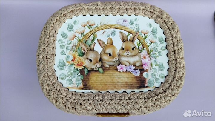 Вязаная шкатулка