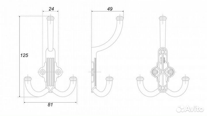 Крючок мебельный