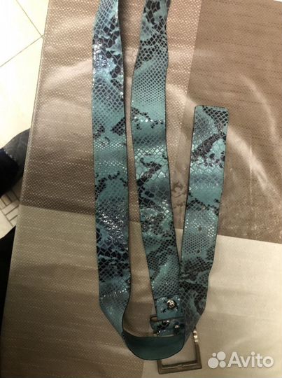 Мужской кожаный ремень питон