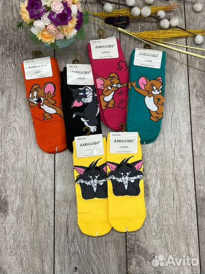 Носки с Том и Джери