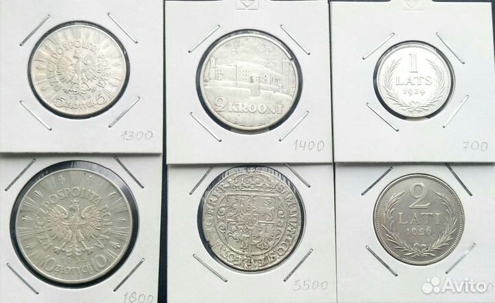 Монеты, старая Европа. Серебро