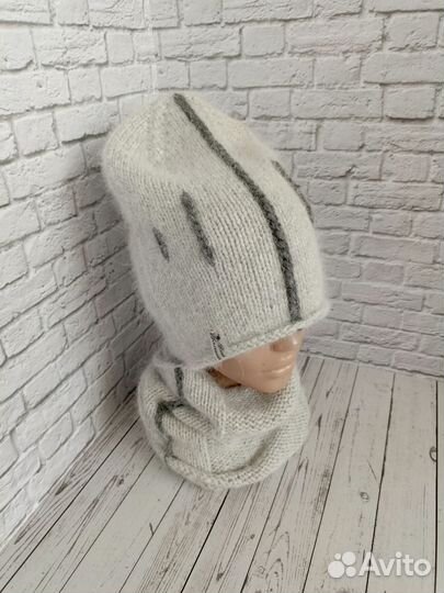 Комплект шапка снуд пух норки