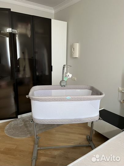 Кроватка приставная серая xiaomi ronbei