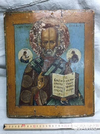 Икона Нколай Чудотворец 19 век