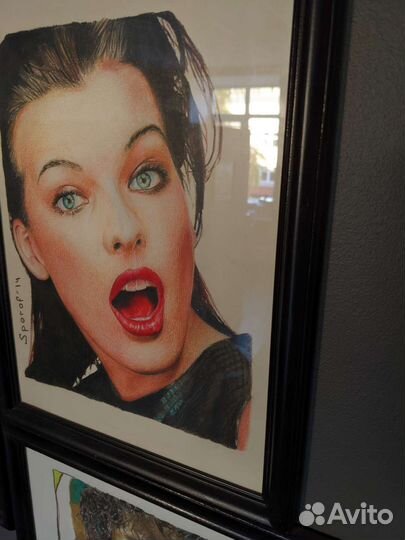 Картина, портрет, карандаши Мила Йолович