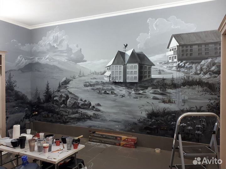 Роспись стен детских комнат