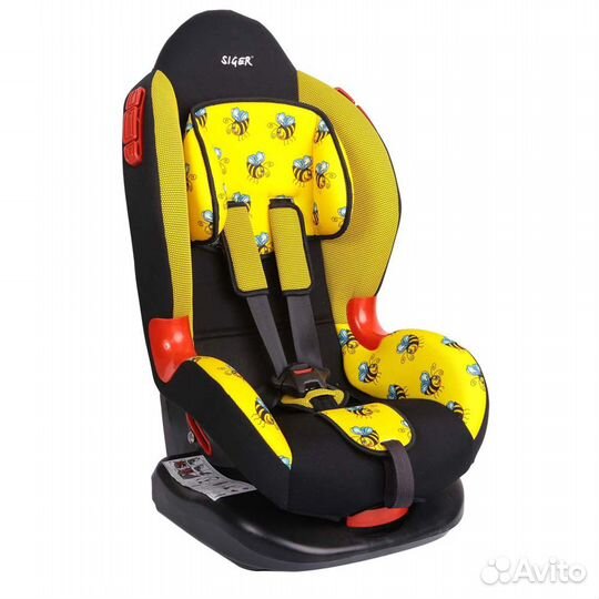 Автокресло 9-25кг Siger Кокон ART Пчелка