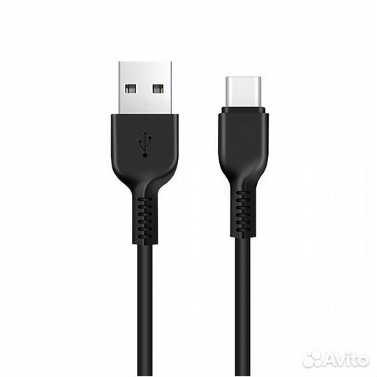 Кабель USB Type-C 3A hoco Premium X20, 2м, черный