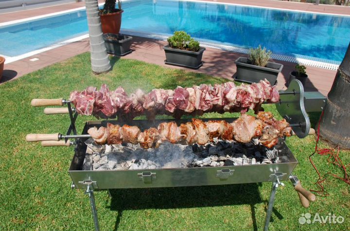 Мангал автоматический угольный с электроприводом