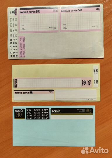Наклейки на видеокассеты VHS