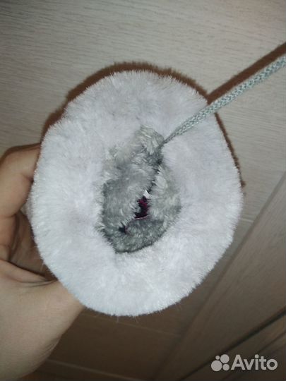 Меховые варежки кошечки