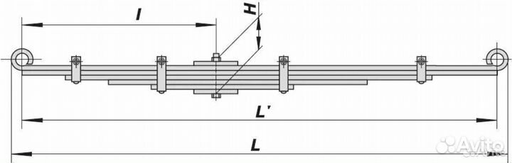 Рессора ЗИЛ Бычок 5301-2902012-02/1 передняя 7лист