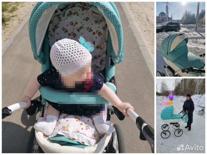 Коляска 2 в 1 adamex katrina