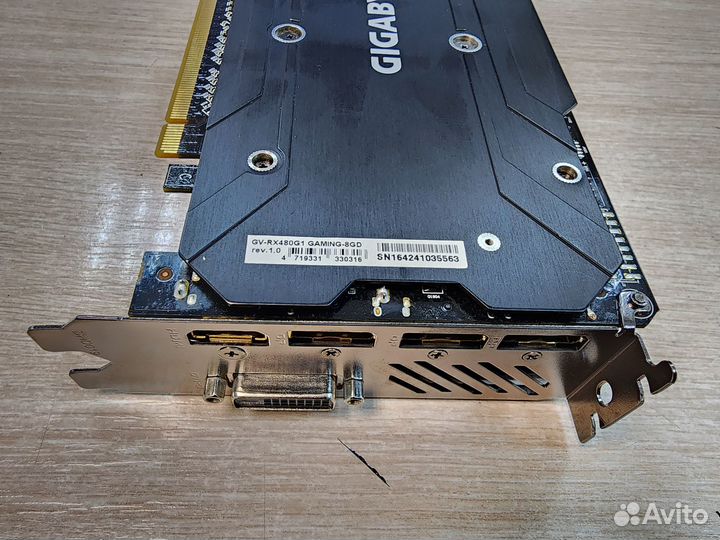 Видеокарта gigabyte AMD Radeon RX 480, 8гб