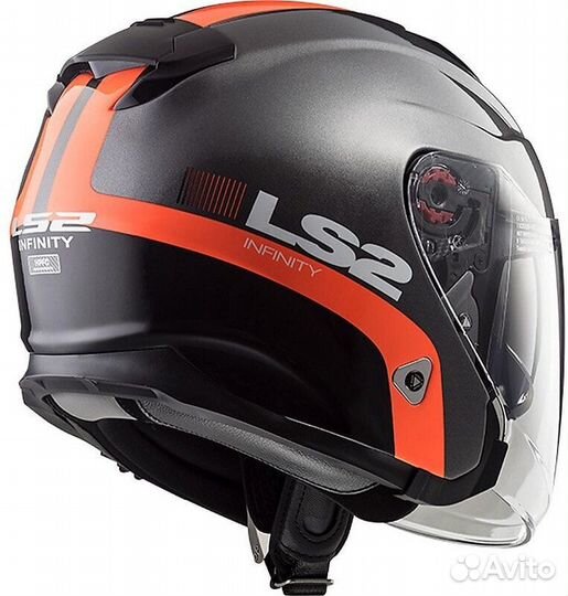 Мотошлем LS2 OF521 Infinity SMART Titanium Orange