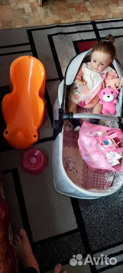 Кукла реборн девочка 60 см с волосами